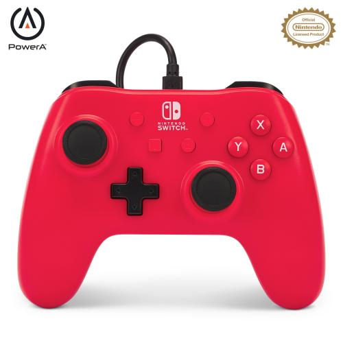 image  Switch - Manette Filaire Pour Nintendo - Raspberry Red