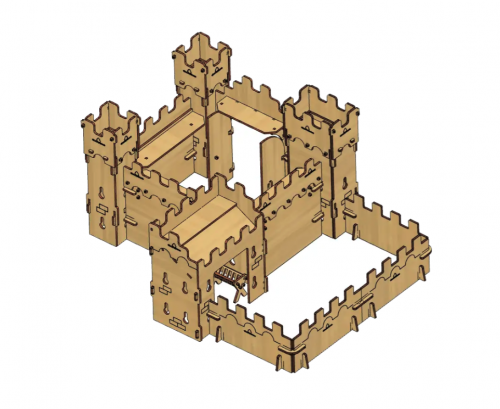 image Château-Set 4 Click&Play en bois (à assembler)