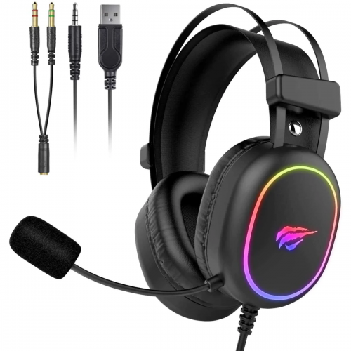 image HAVIT - Casque Gaming RGB - Filaire avec Micro compatible PC,PS4,PS5, Switch, Series 