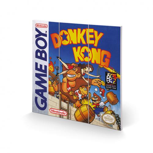 image Nintendo- Gameboy- Tableau en bois- Donkey Kong- 30x30cm