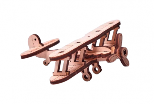 image Mécanisme 3D en bois - Mini Avion - 15 pcs