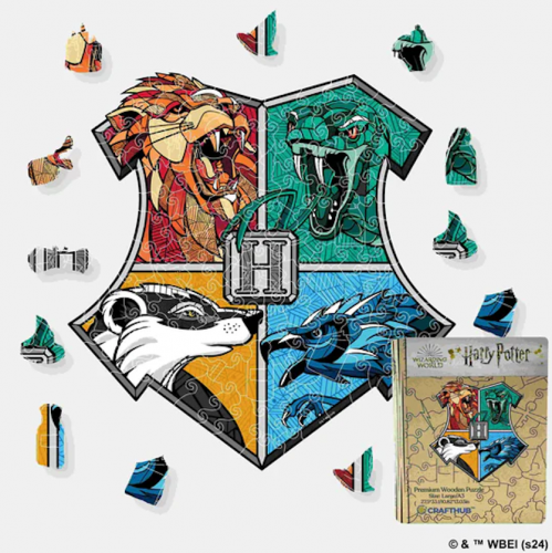 image Puzzle en bois - Harry Potter – Écusson de Poudlard Fiertés de maison 110 pcs