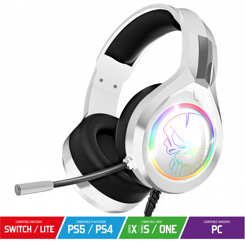 image principale pour Casque Pro-H8 - Blanc arctique RGB - pour PS4/PS5/XBOXONE/SeriesX/SWITCH/PC 