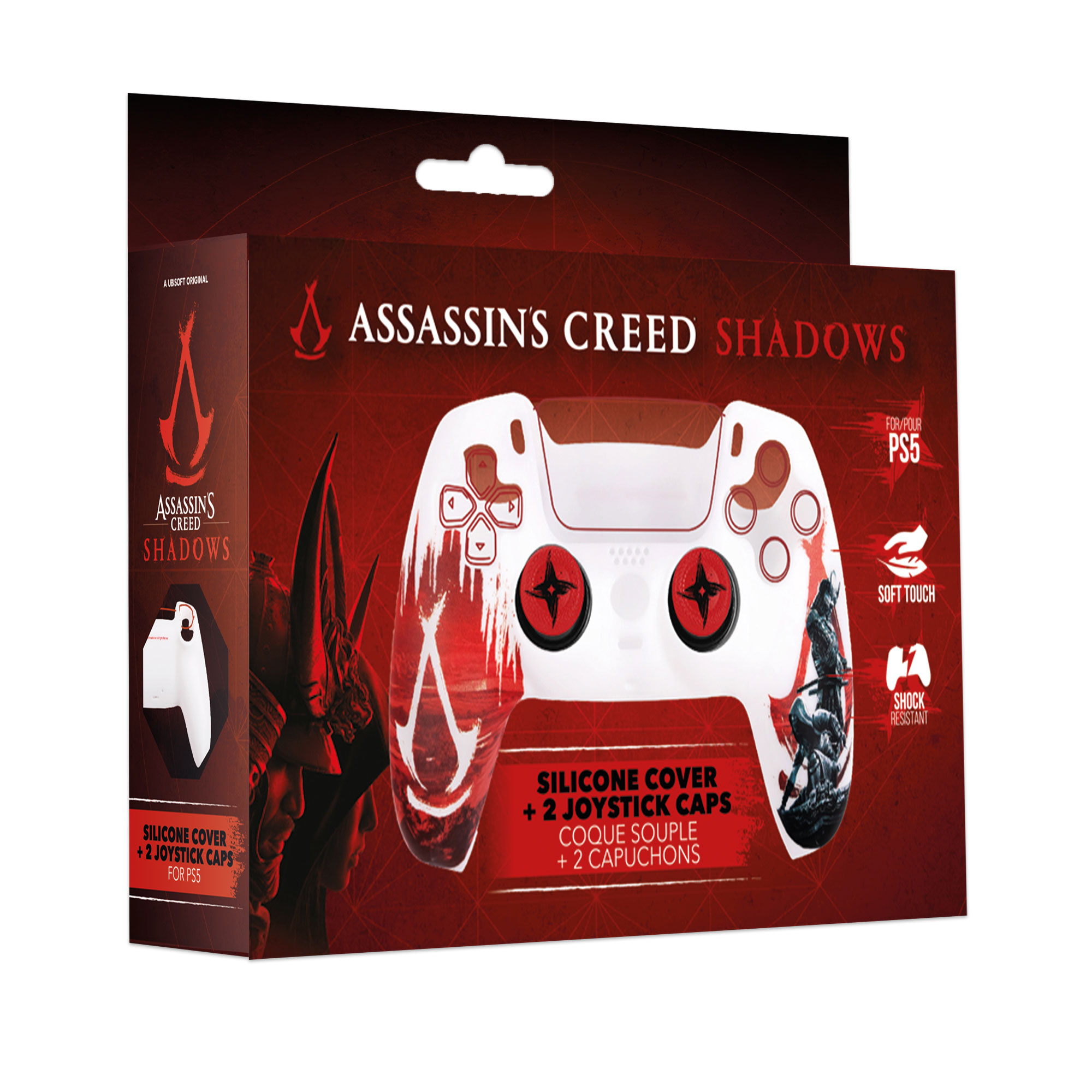 image principale pour Coque Silicone + grips pour Manette PS5 - Assassin's Creed Shadows