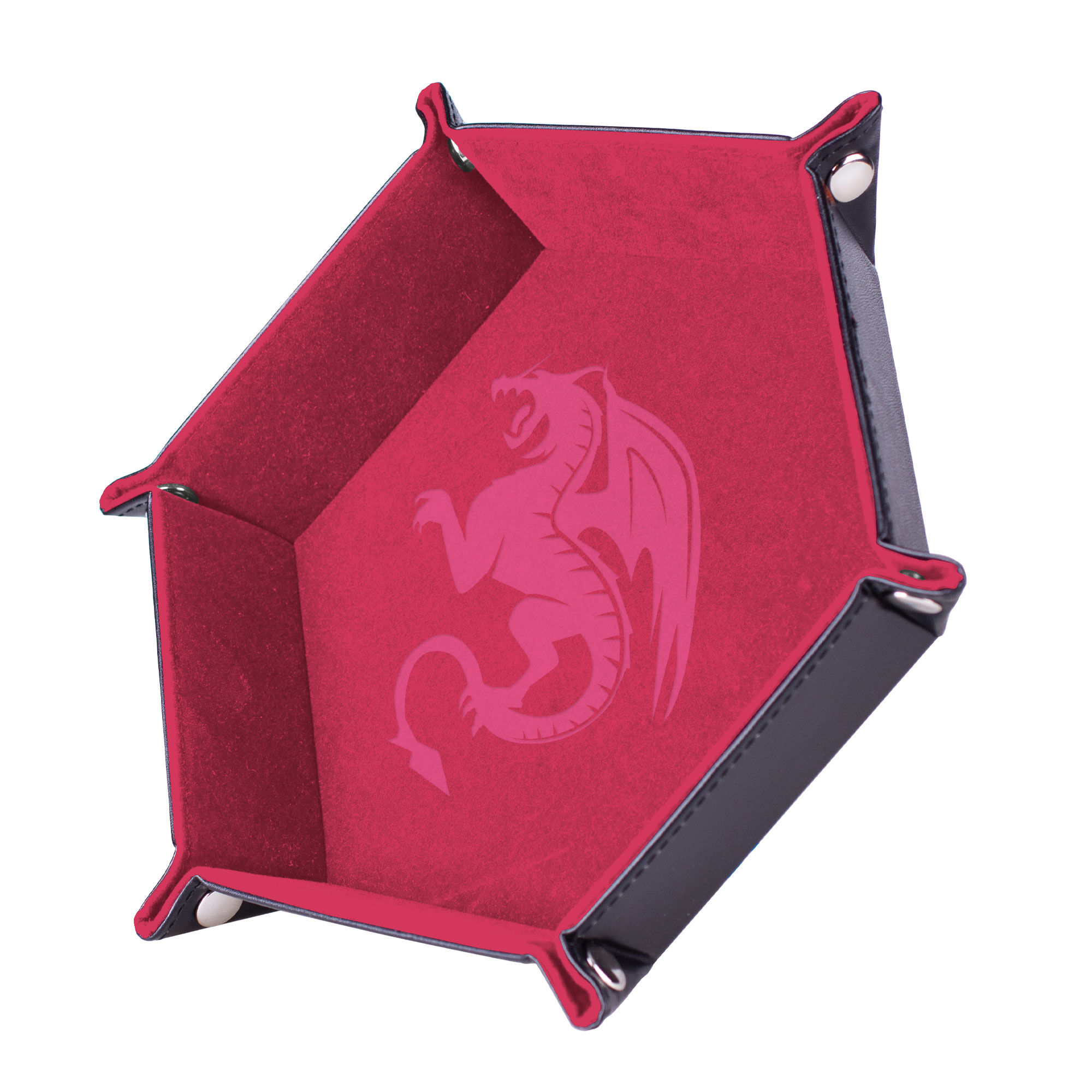 image principale pour Piste de dés - Pink Dragon - 19 x 19 cm - Cuir et velours