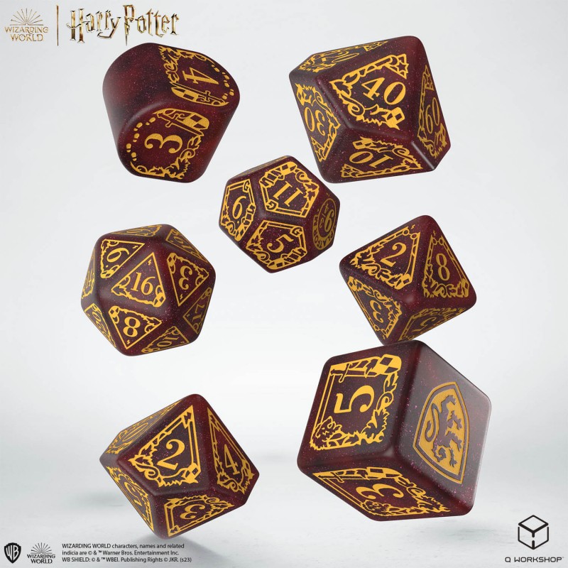 image principale pour Lot de 7 dés- Harry Potter- Gryffondor