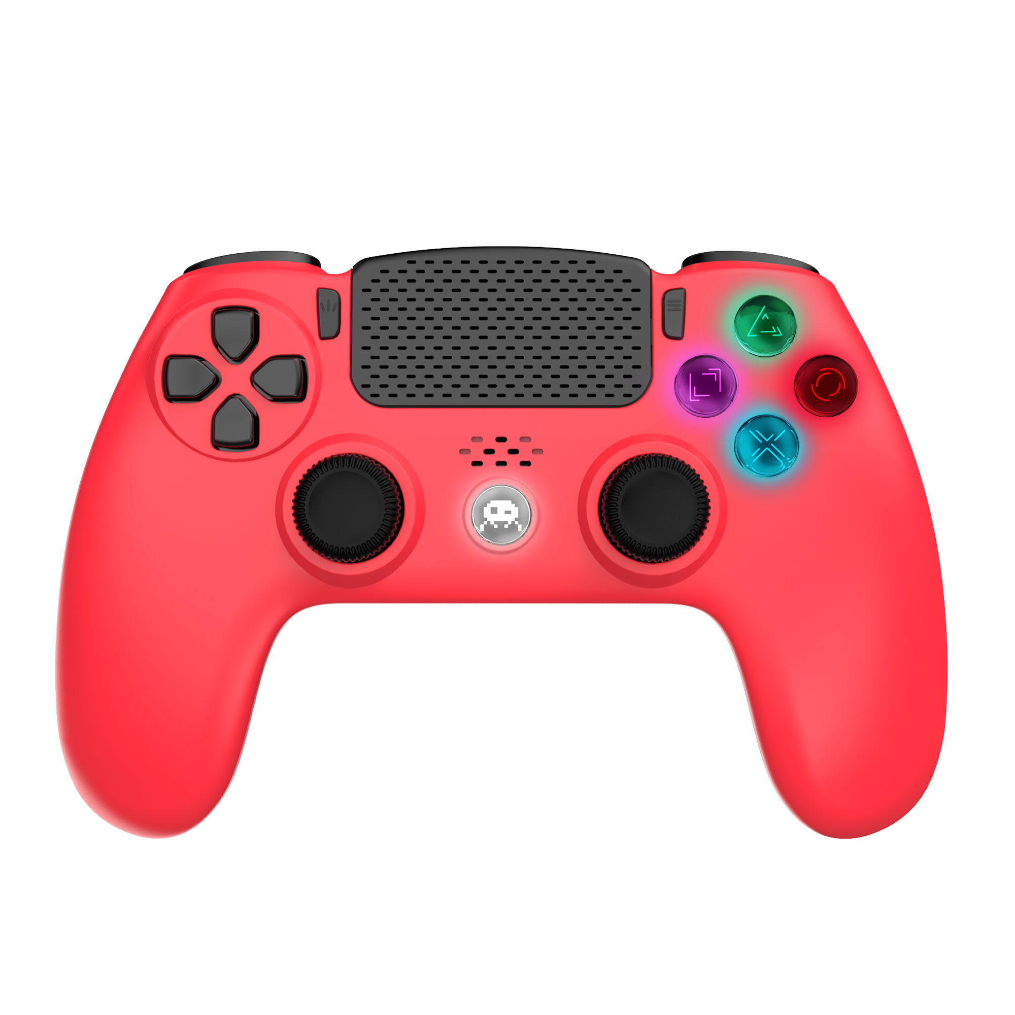 image principale pour Manette Sans Fil Rouge pour PS4 Avec Prise Jack pour casque et boutons lumineux