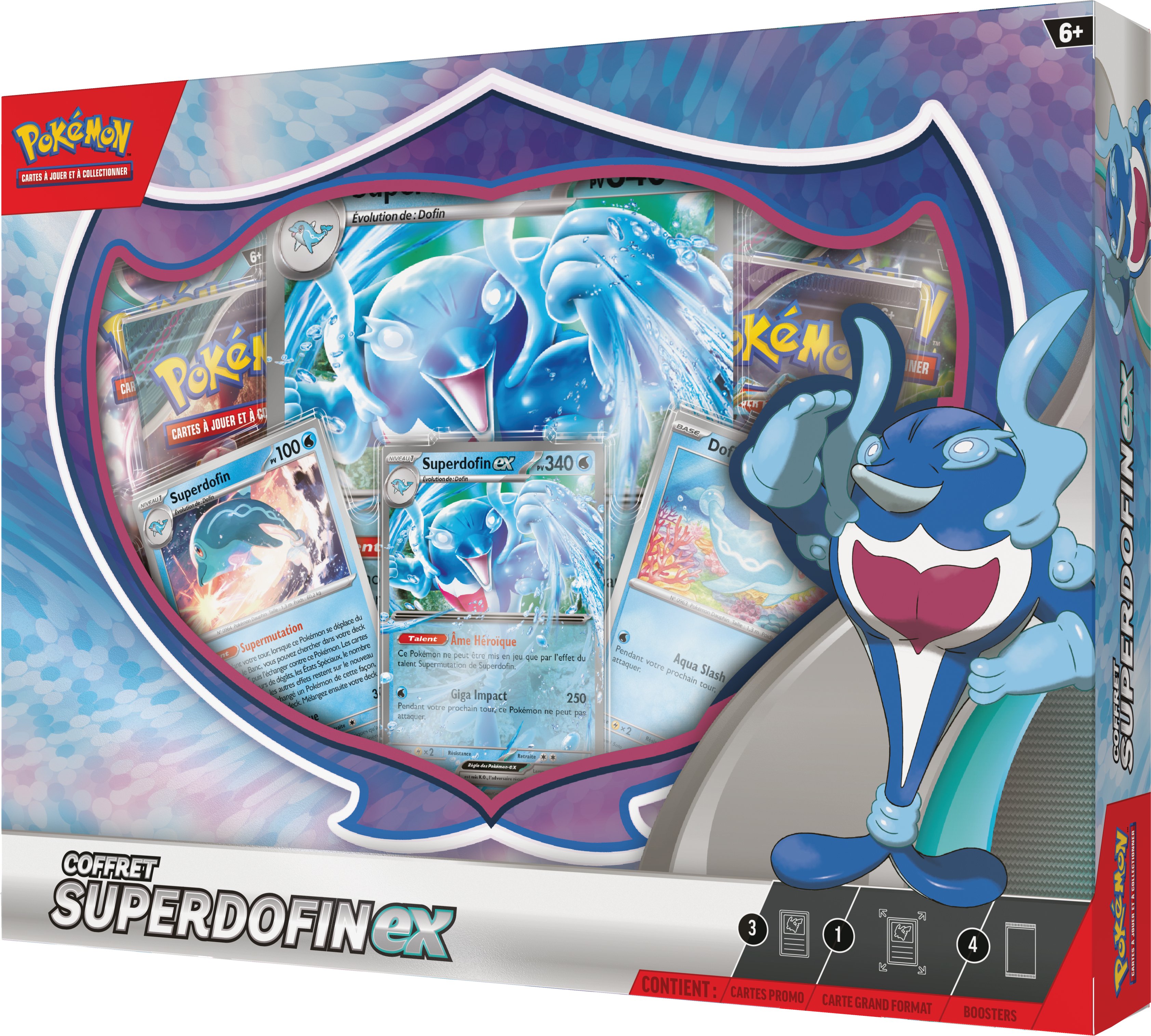 image principale pour Pokémon JCC - FR Coffret Superdofin-ex (4 boosters) 2024/06 FR 