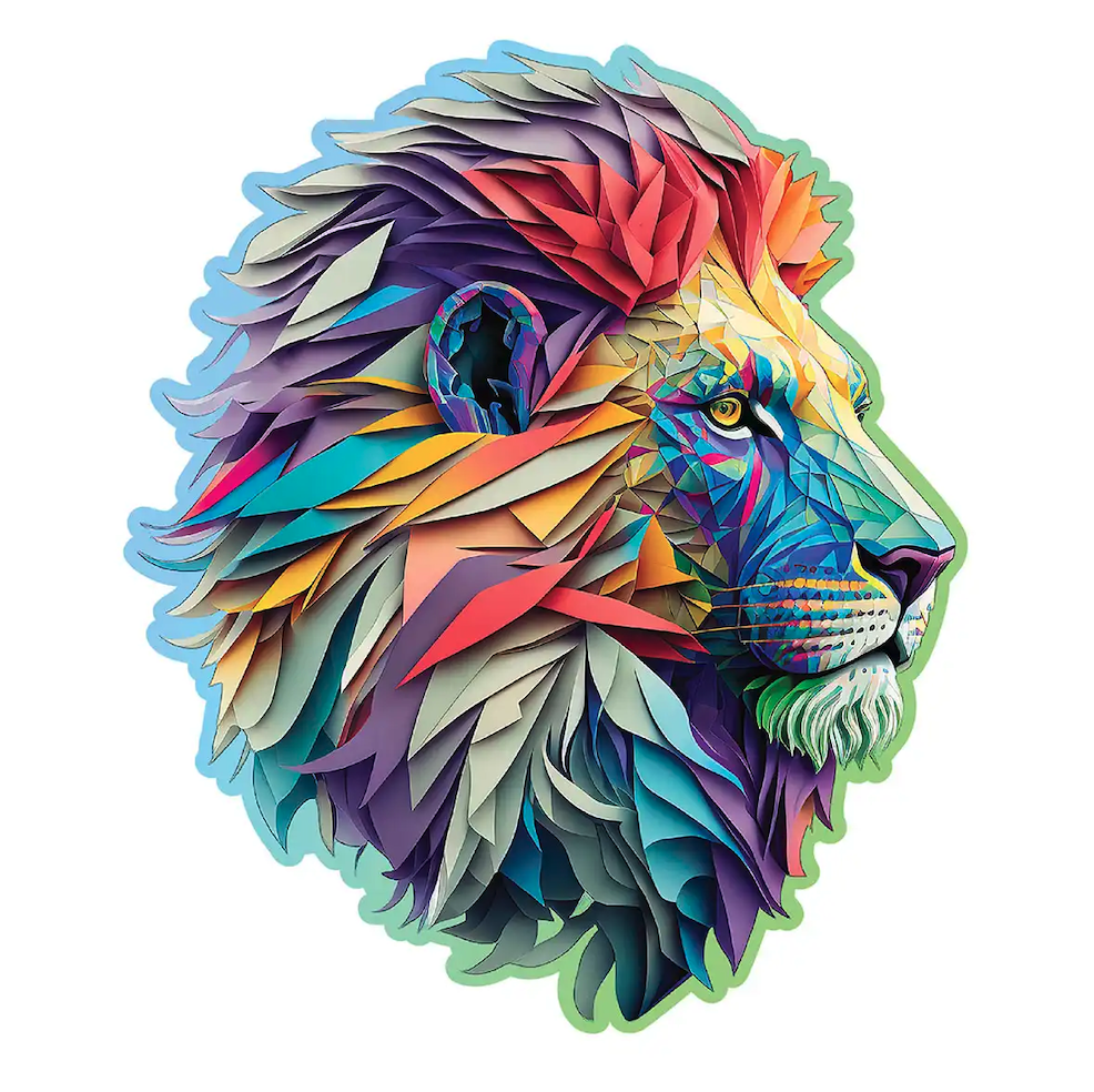 image principale pour Puzzle en bois – Lion Moderne – 250 pcs (25 pcs uniques)