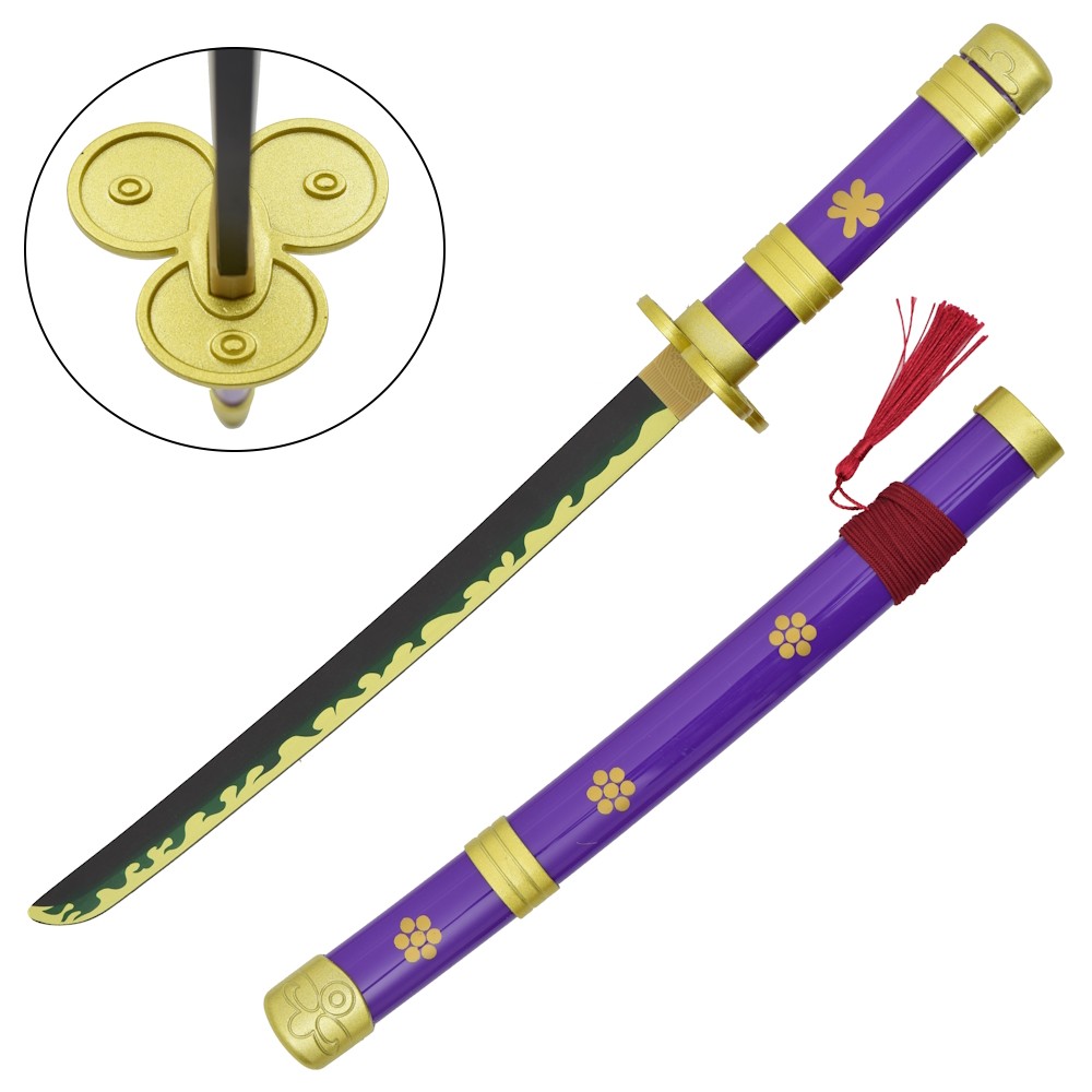 image principale pour Tanto mini Katana en bambou - Inspiré du Katana de Zoro Enma + support en plastique