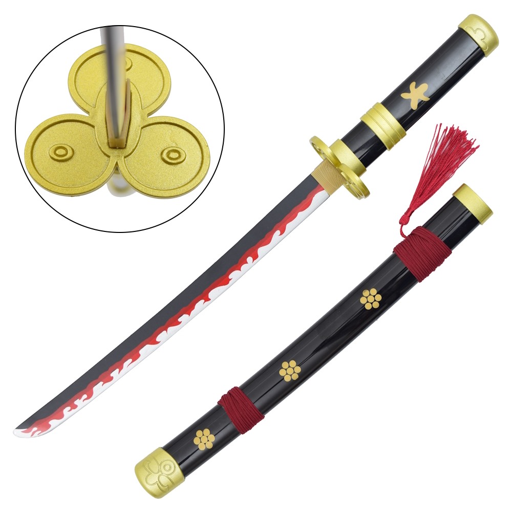 image principale pour Tanto mini Katana en bambou - Inspiré du Katana de Zoro Enma + support en plastique