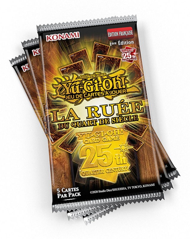 image principale pour Yu-Gi-Oh! JCC – FR Pack de 3 Boosters La Ruée du Quart de Siècle (Blister cartonné)