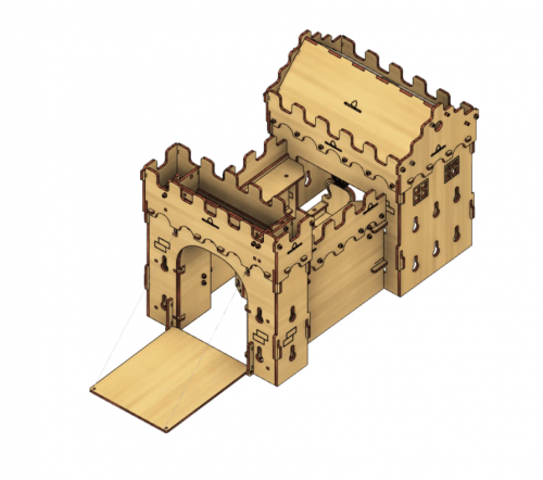 image Château-Set 6 Click&Play en bois (à assembler)
