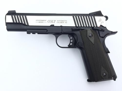 Colt 1911 Rail Gun® Full Metal CO2 bicolore 6mm culasse mobile 17BB's 1,2j (co2)