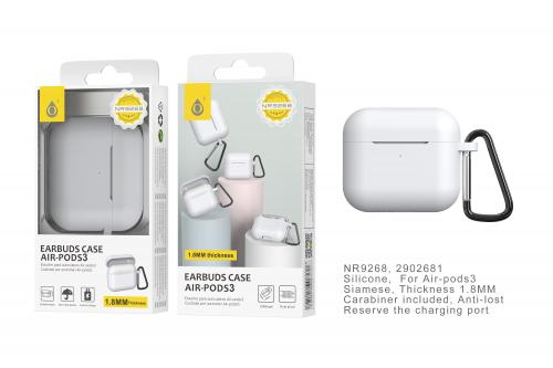 Coque pour Airpods 3 silicone- Blanc- NR9268