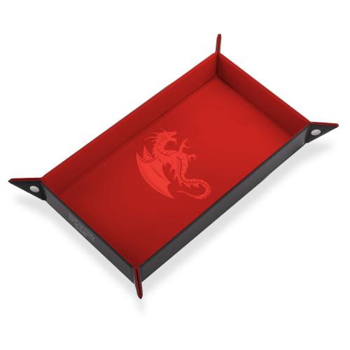 Couloir de Dés - Dragon Rouge - Cuir et Velours - 20 x 40 cm