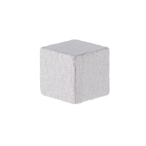 Cube en bois- 10mm- Blanc