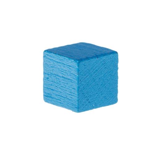 Cube en bois- 10mm- Bleu