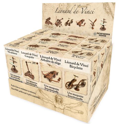 Display - 12 x Mini sets Léonard De Vinci en bois _ Sortie prévue le 25/10/24