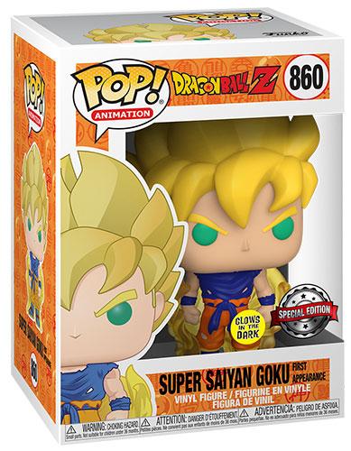 image principale pour Dragon Ball Z - Funko POP 860 - Saiyan Goku (First) Glow