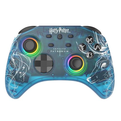 Harry Potter - Manette Switch RGB Sans Fil Câble 1M - Translucide - Patronus