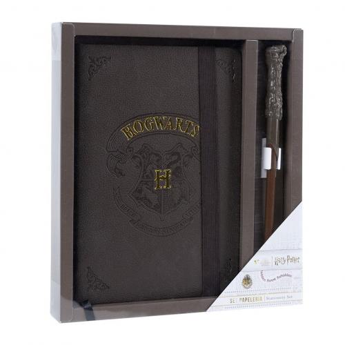 image HARRY POTTER -set papeterie avec baguette/stylo - Hogwarts