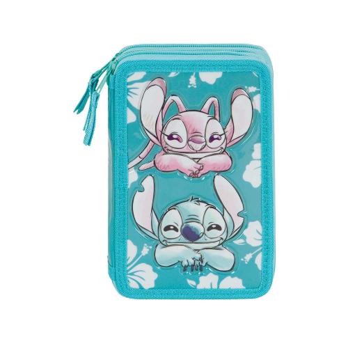 Lilo&Stitch – Trousse Triple Garnie – Stitch et Angel