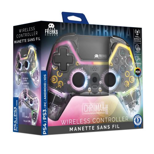 Manette Polychroma 4 Sans Fil PS4/PS3/Android/IOS/PC + Prise Jack