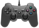 Manette Filaire pour PS3 et PC- 1.8m câble  - Noir