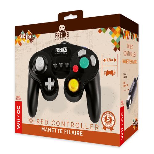 Manette Noire Wii/GC avec fonction Turbo et Slow