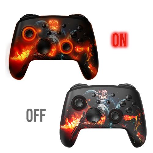 image principale pour Manette Switch/PC Sans-fil RGB - Born to Frag