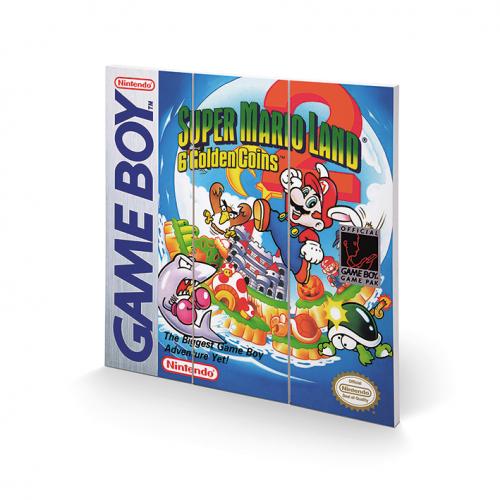 image Nintendo- Gameboy- Tableau en bois- Super Mario Land 2-  30x30cm