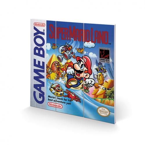 image Nintendo- Gameboy- Tableau en bois- Super Mario Land- 30x30c