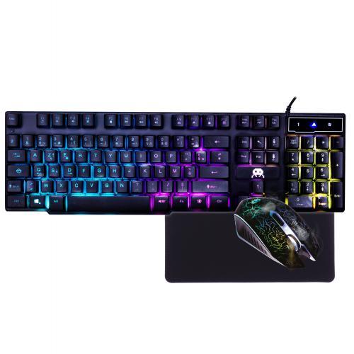 image principale pour Pack Clavier+Souris+Tapis Polychroma CS-200 