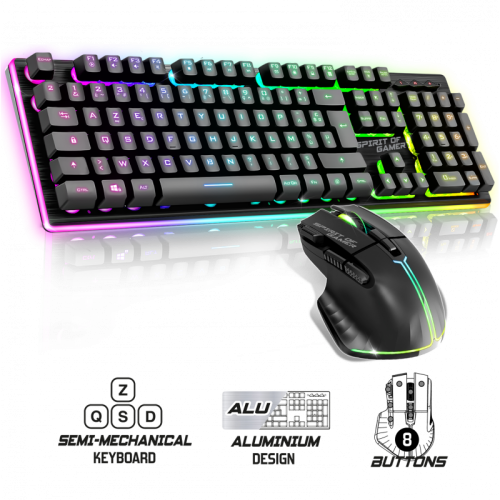 image Pack Gamer ULTIMATE 600 Sans Fil Noir - Clavier / Souris