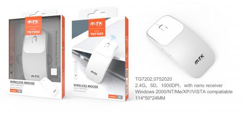 image Souris Sans Fil - 2.4Ghz 1000 DPI -114*50*24mm-Blanc